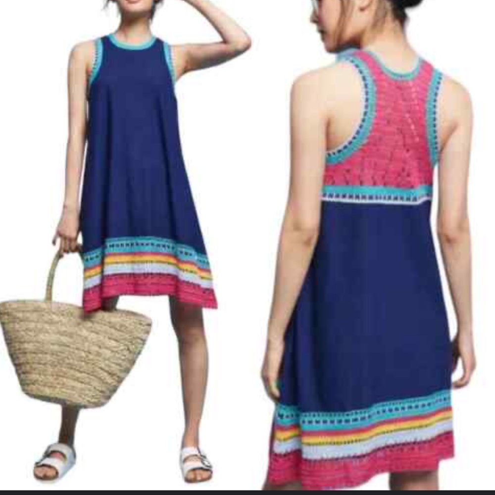 Anthropologie Akemi + Kin Crochet Trim Racerback Dress